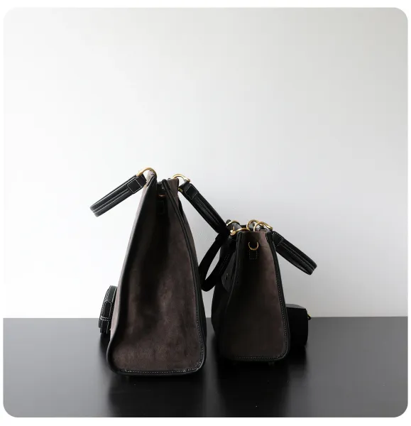 Longchamp Le Pliage Xtra Suede Tote Bag Charcoal Gray Handbag - 16