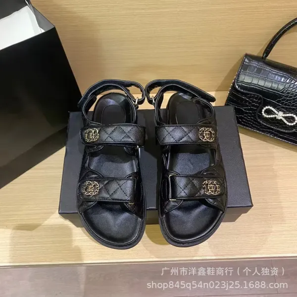 Chanel CC Logo Quilted White Sandals - 12