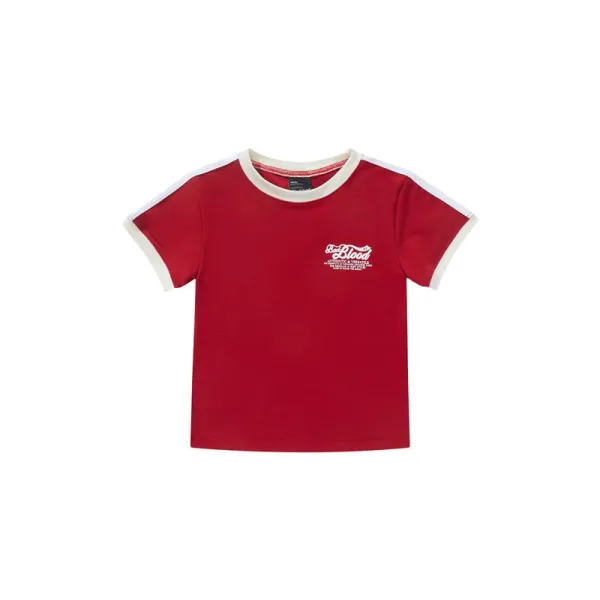Saint Tears Blood Logo Ringer Tee Red - 12