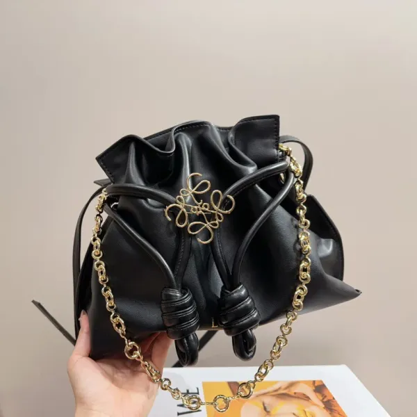 Loewe Flamenco Bucket Bag Mustard Yellow Handbags - 14