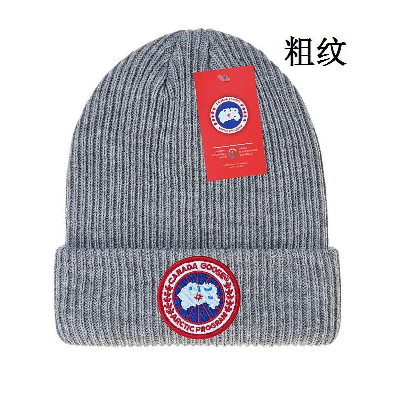 Canada Goose Hats Rib-knit cuffed beanie with Arctic Program patch — 26