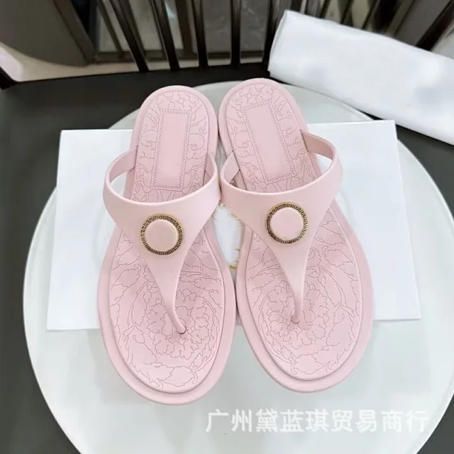 Unbranded Sandals Flat thong with slingback strap and round medallion detail product detail image 10