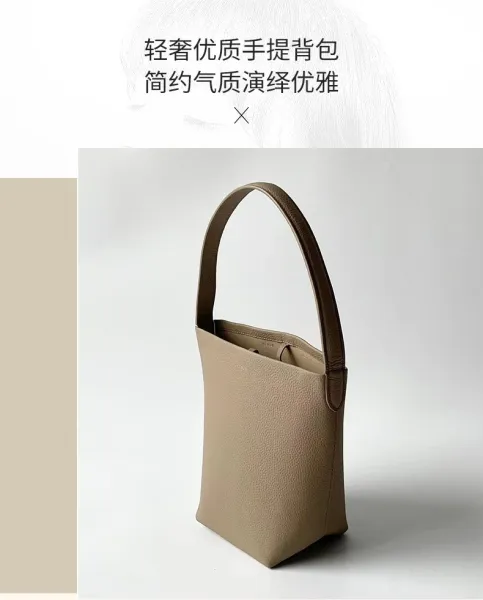 Minimalist Suede Hobo Bag in Cognac - 18