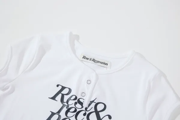 Rose & Resurrection Rest & Recreation White Graphic T-Shirt - 25