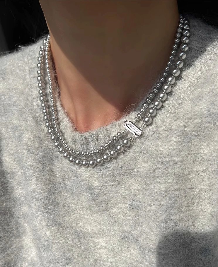 Pearl Strand Necklace White Jewelry - 4