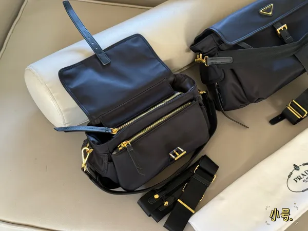 Prada Reporter Nylon Messenger Bag Navy Blue - 12