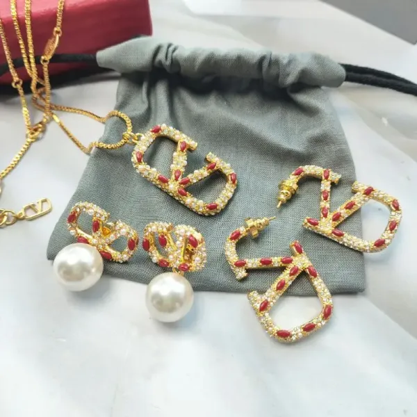 Dior CD Icon Earrings Red and Gold Crystal Embellished Hoop Earrings - 6