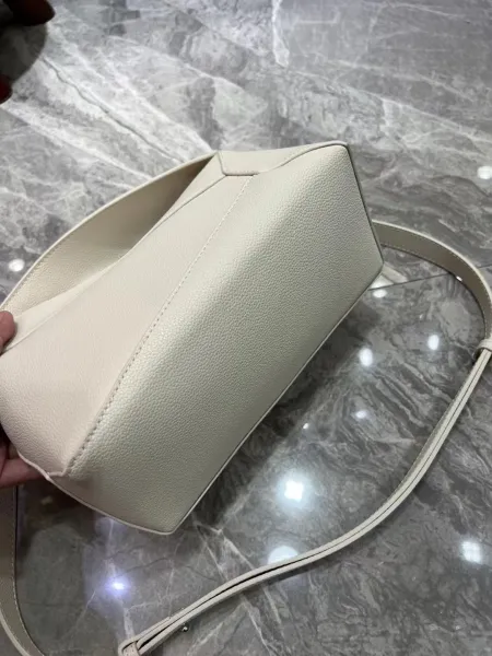 Loewe Puzzle Mini Bag Off-White Leather Shoulder Bag - 7