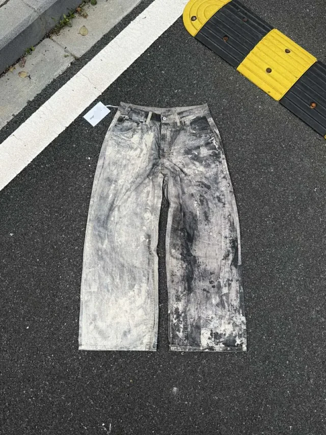 Unbranded Jeans Wide-Leg Chain Graphic product detail image 11