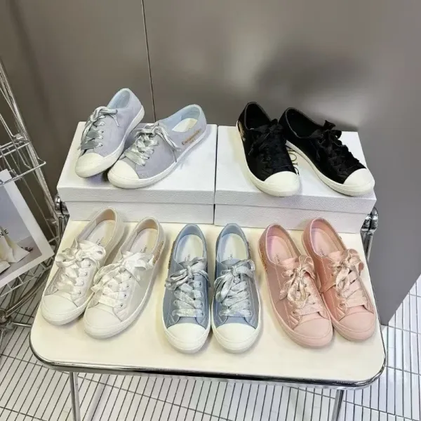 Dior B23 Low-Top Suede Silver Sneakers - 7