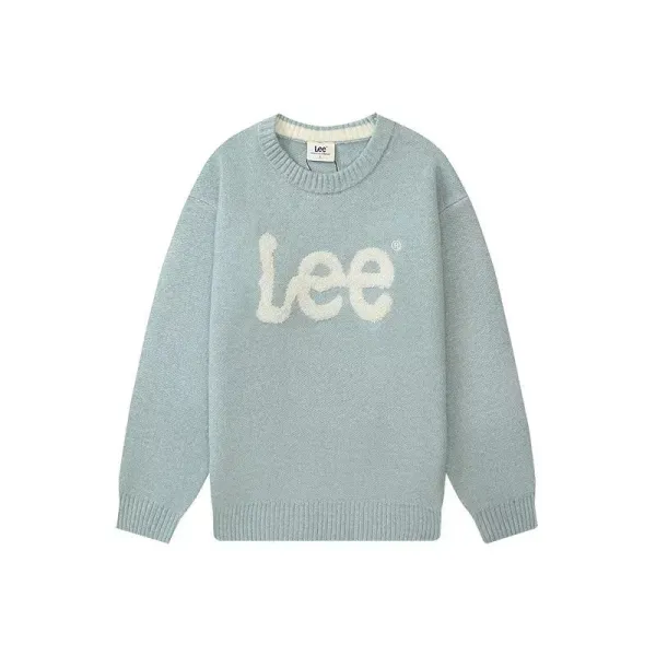 Lee Logo Knit Sweater Gray - 23