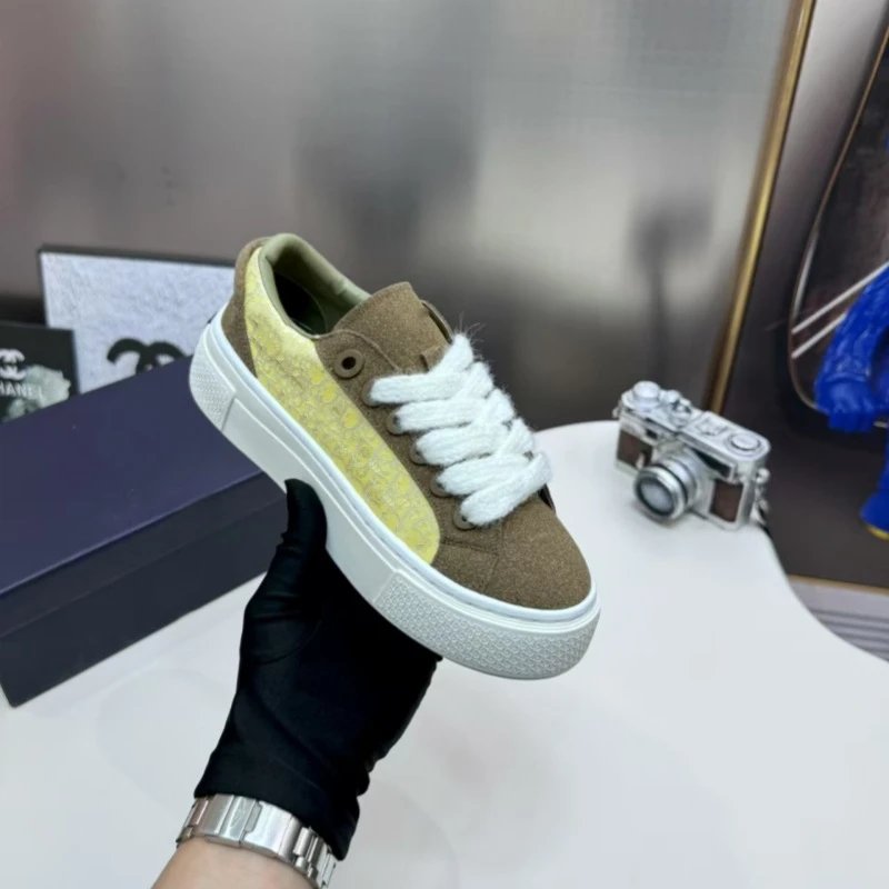 Off-White x Nike Dunk Low Brown and Blue Chunky Sneakers - 18