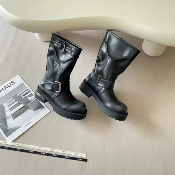 Dior x Maison Margiela Tabi-Inspired Buckle Boots Black Boots - 20