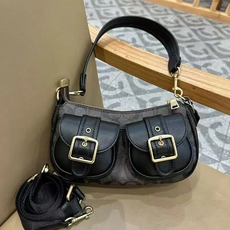 Coach Fleece-Trimmed Hobo Bag Brown - 7