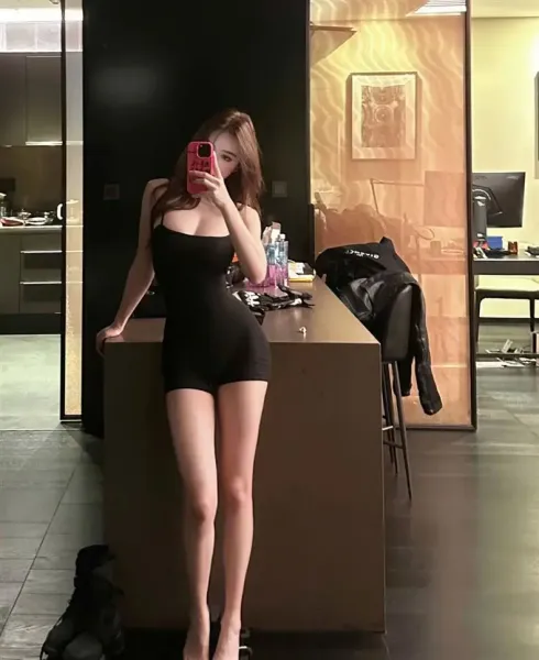 Black Ribbed Spaghetti Strap Bodysuit - 2