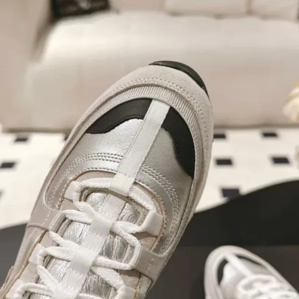 Chanel Sporty Chunky Sneakers Gold Pink White Sneakers - 20