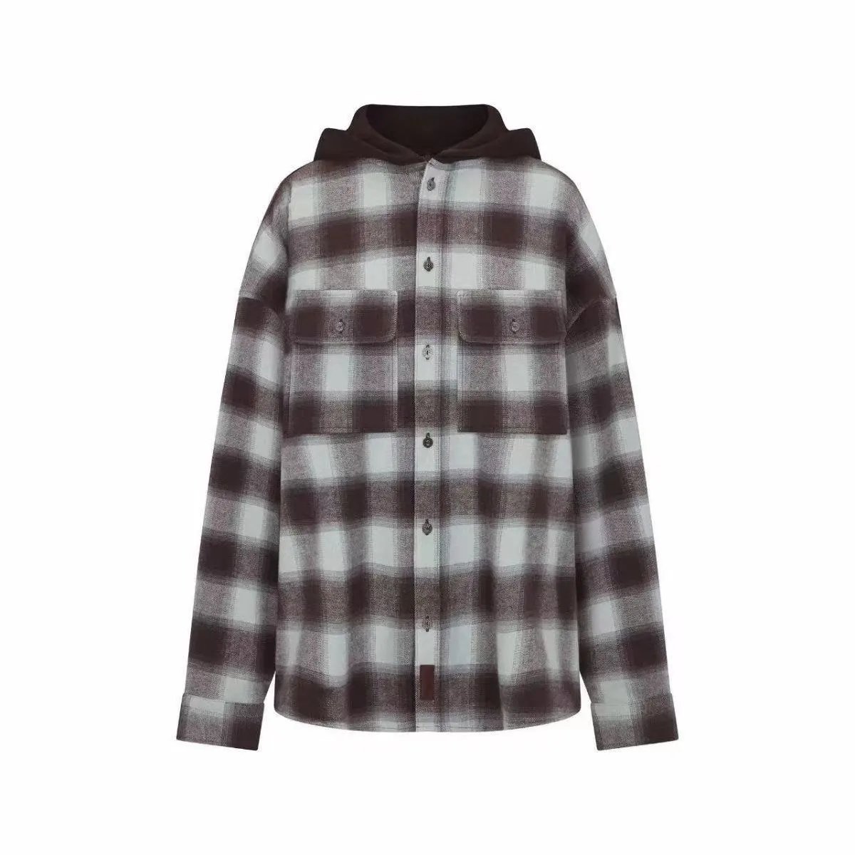 Burberry Check Wool-Blend Wide-Leg Pants - 8