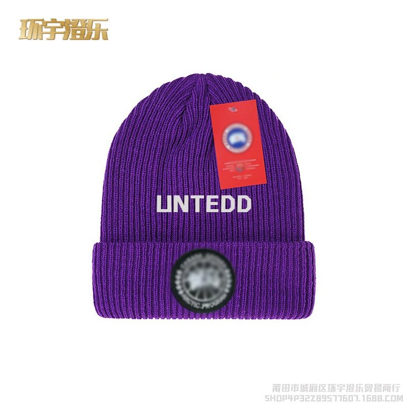 Canada Goose Hats Rib-knit cuffed beanie with Arctic Program patch image 4