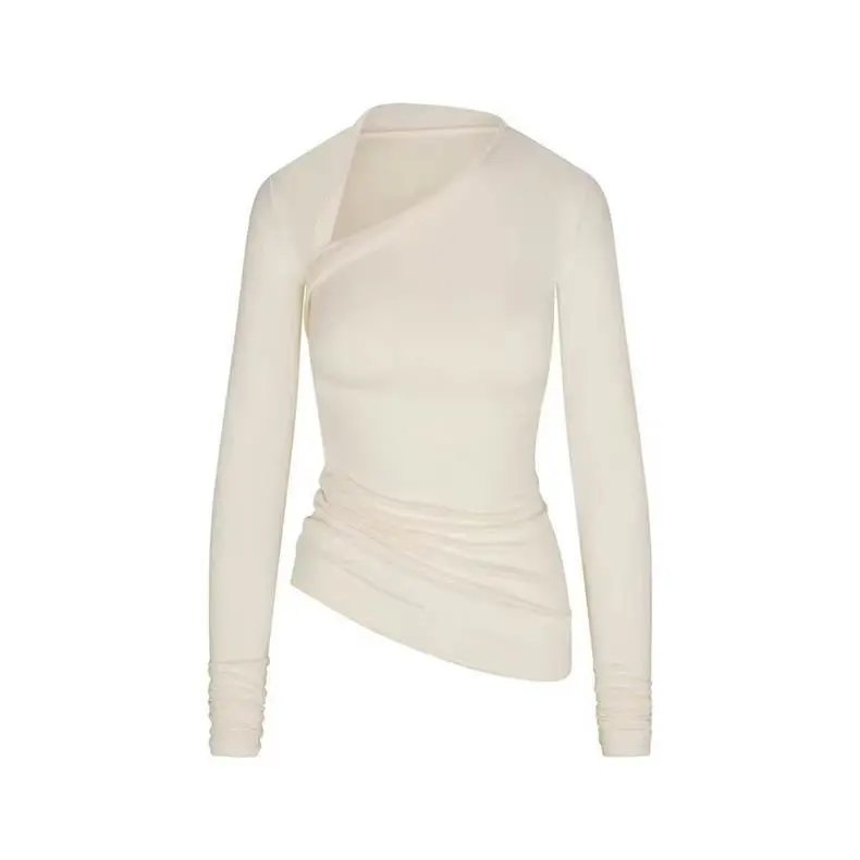 Off-White Draped Wrap Skirt Beige Skirt - 9