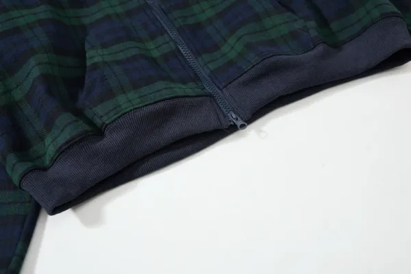 Burberry Tartan Check Hoodie Navy Green - 47