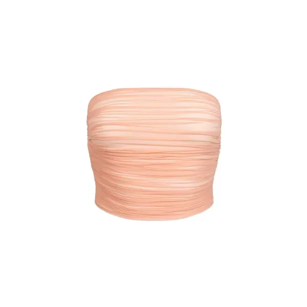 Design Pleated Tube Top Peach - 8