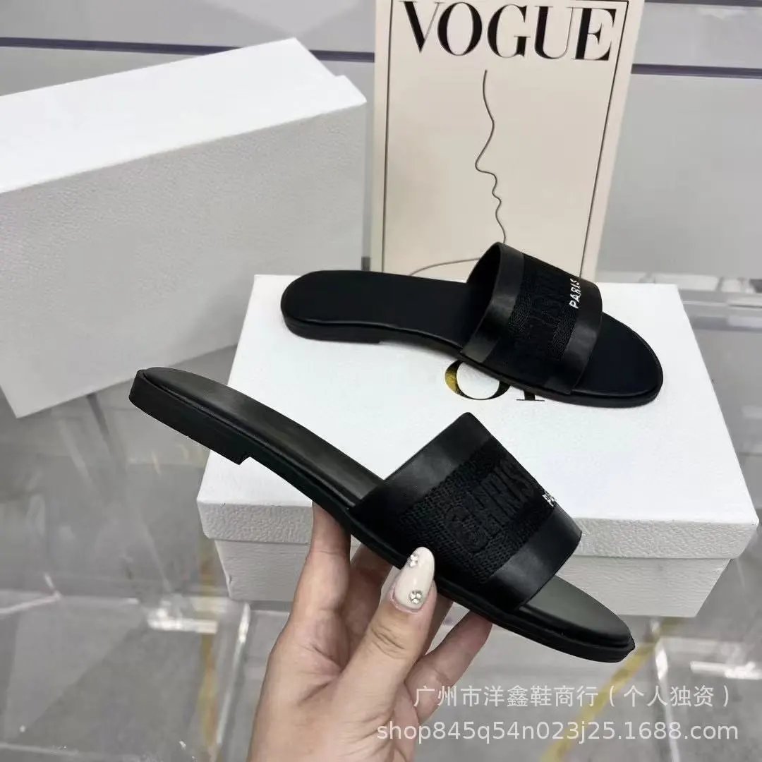 Dior J'Adior Slide Navy Blue Slippers - 6