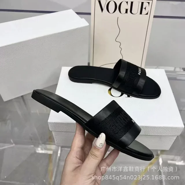 Dior Sandals Logo Strap Flat Slide product detail image 5