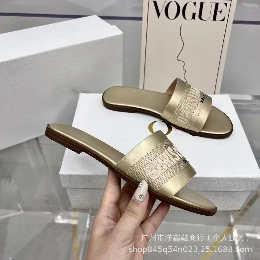 Dior J'Adior Slide Navy Blue Slippers - 12