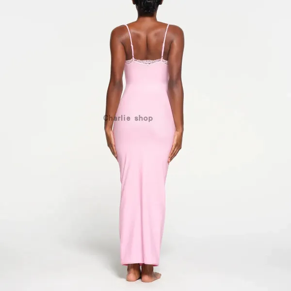 Saint Tears Lace-Trimmed Slip Dress in Powder Blue - 10