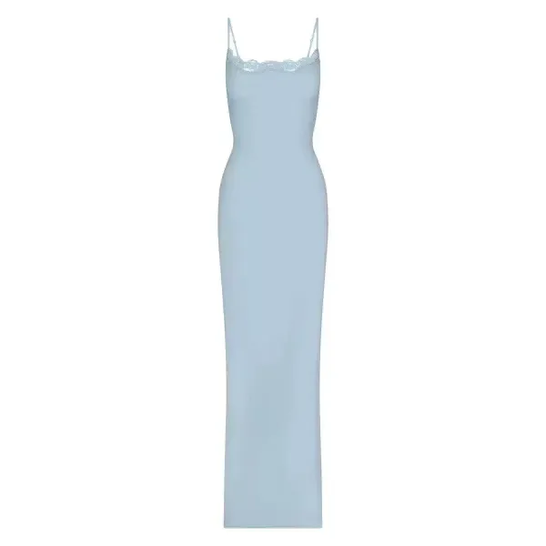 Saint Tears Lace-Trimmed Slip Dress in Powder Blue - 17