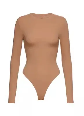 GRA Seamless Long Sleeve Bodysuit Brown - 8