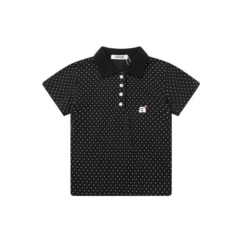 Aeae Polka Dot Gray Polo Shirt - 35