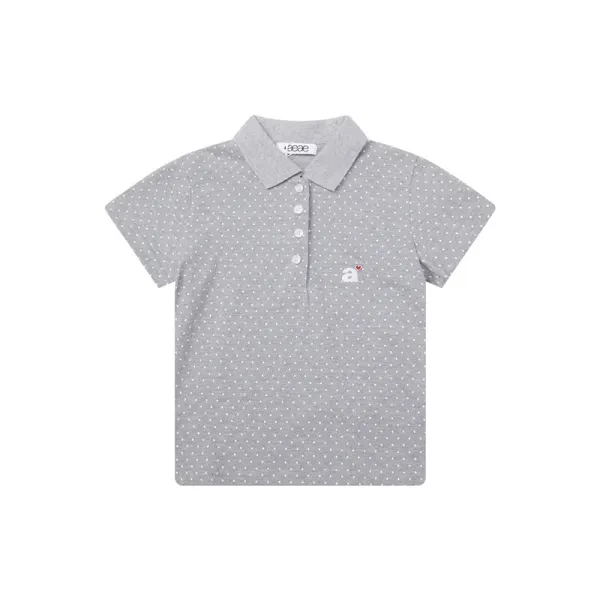 Aeae Polka Dot Gray Polo Shirt - 37