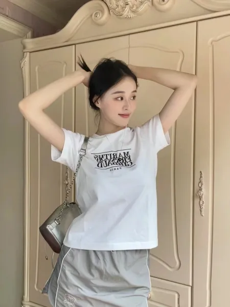 Marithe Francois Girbaud Logo Print White T-Shirt - 12