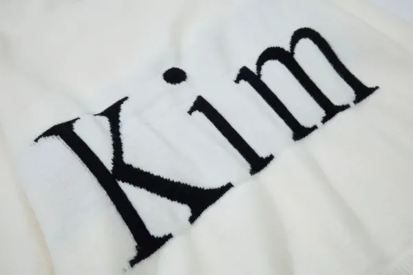 Matin White Knit Sweater with Bold Typography - 19
