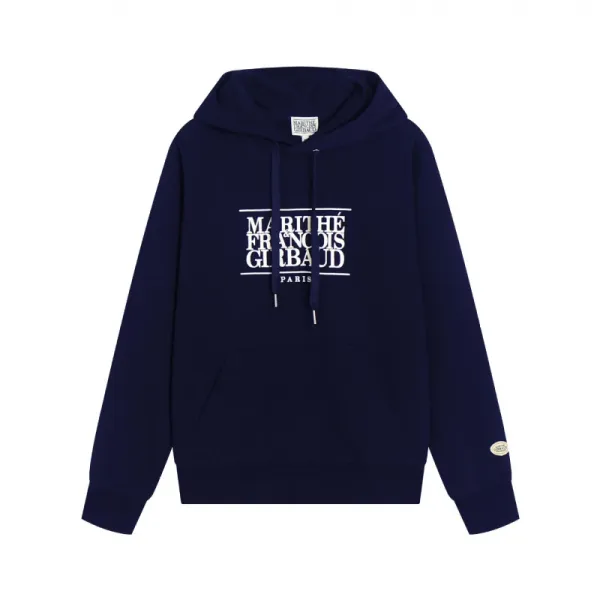 Marithé + François Girbaud Navy Logo Hoodie - 1