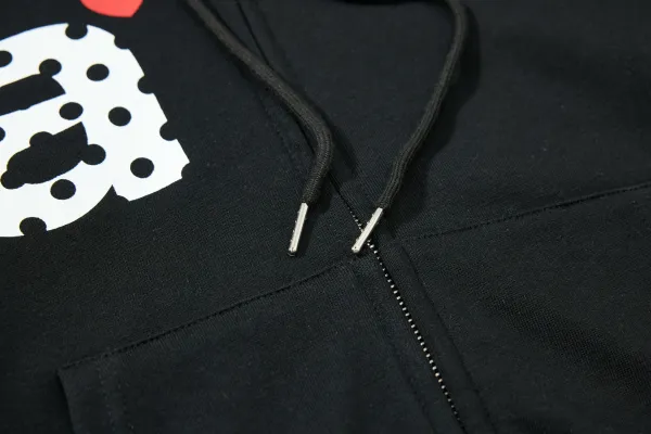 Comme des Garçons Play Polka Dot Heart Hoodie Navy - 28