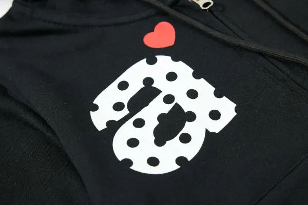 Comme des Garçons Play Polka Dot Heart Hoodie Navy - 29