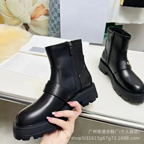 Christian Paris Chunky Platform Ankle Boots Black - 3