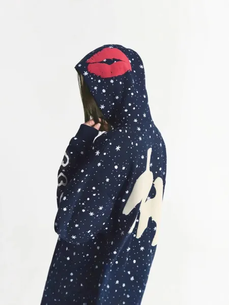 Skims Bear Graphic Cropped Hoodie Gray - 11