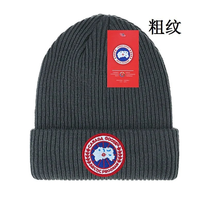 Canada Goose Hats Rib-knit cuffed beanie with Arctic Program patch — 15