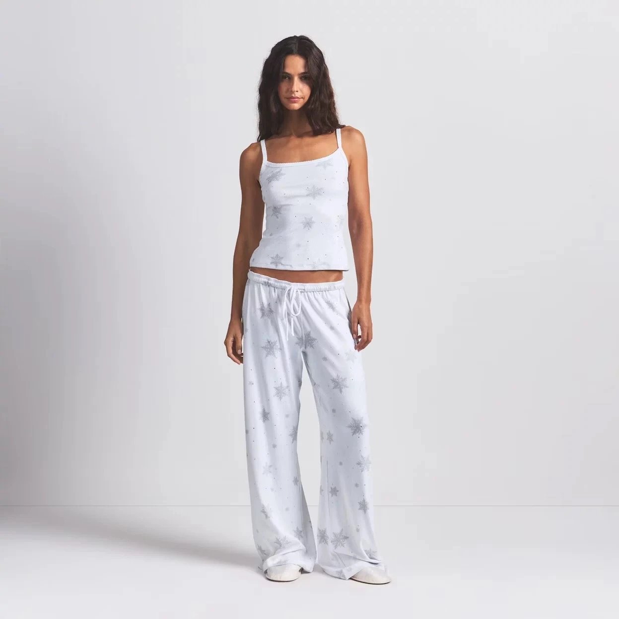 Imposter London Snowflake Embroidered Henley Base-Layer White - 3