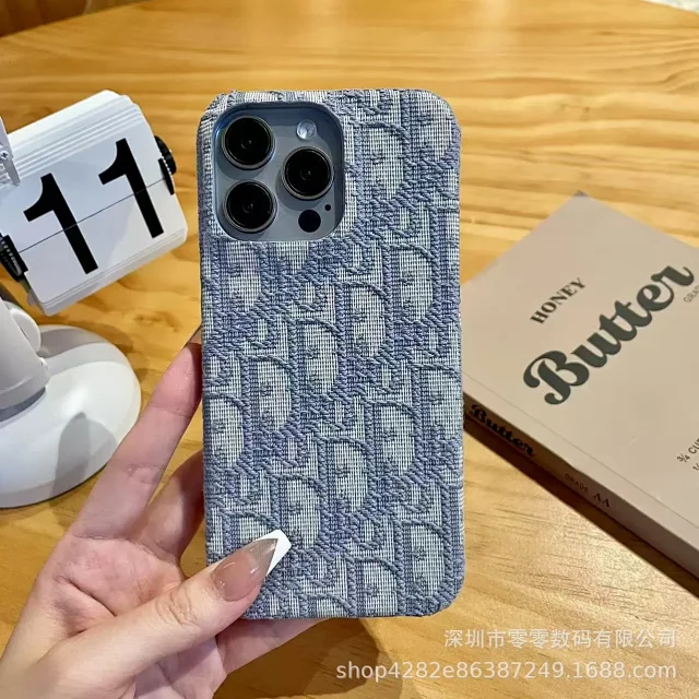 Dior Phone Cases Embroidered Oblique Monogram Fabric Case product detail image 4