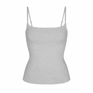 Design Lace-Texture Camisole Top Gray - 4