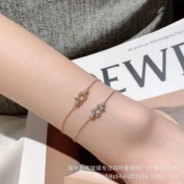 Faux Dior Tribales Bracelet in Silver and Rose Gold with Pave Crystals Bracelets - 4