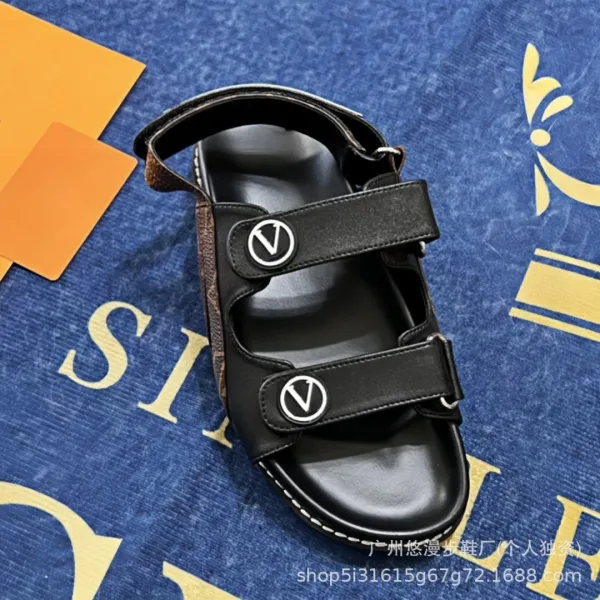 Louis Vuitton Monogram Denim Slide Sandals Light Blue - 17