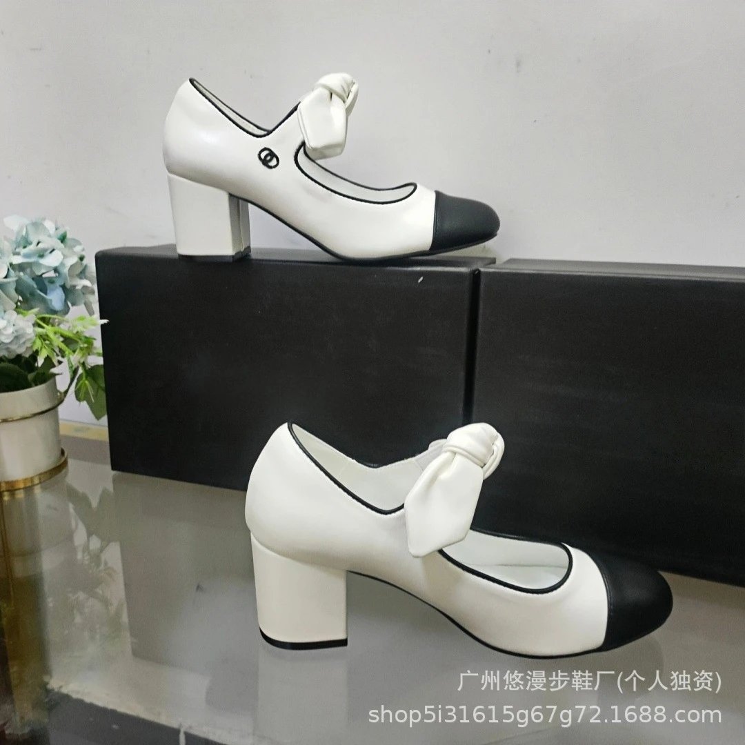 White Block Heel
