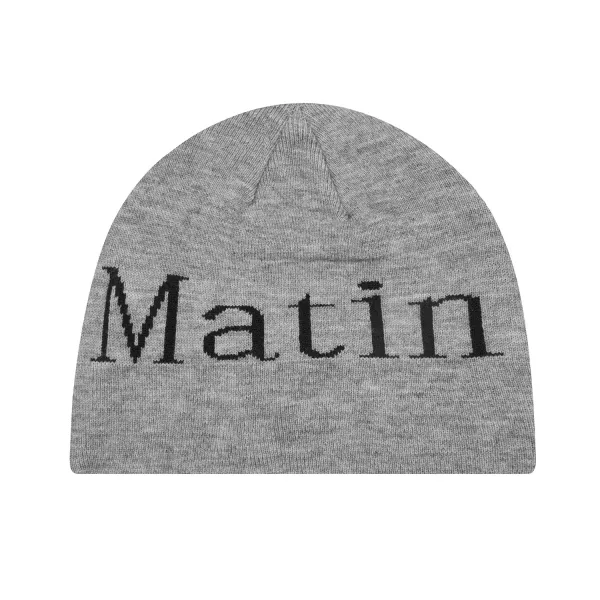 Matin Beanie Gray Knit Hat - 4