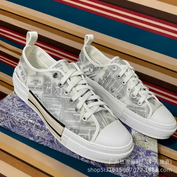 Dior B23 High-Top Sneakers Green Gradient Print Sneakers - 15