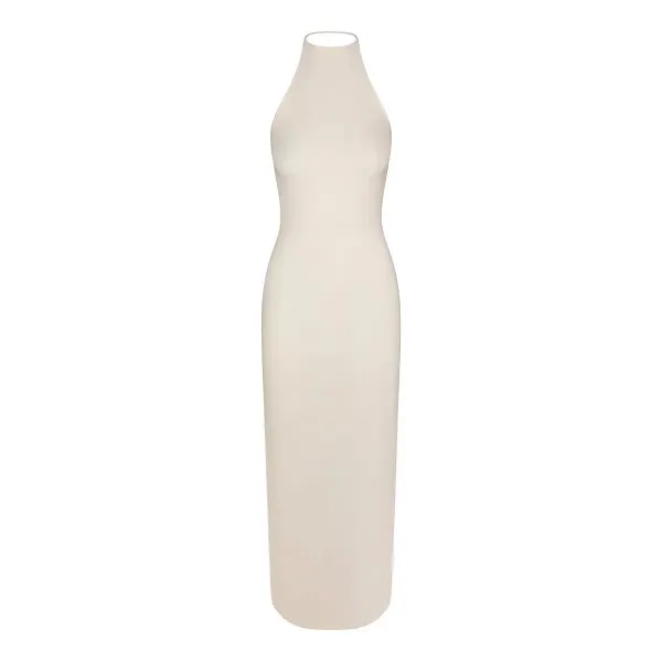 Black High-Neck Midi Dress - 8